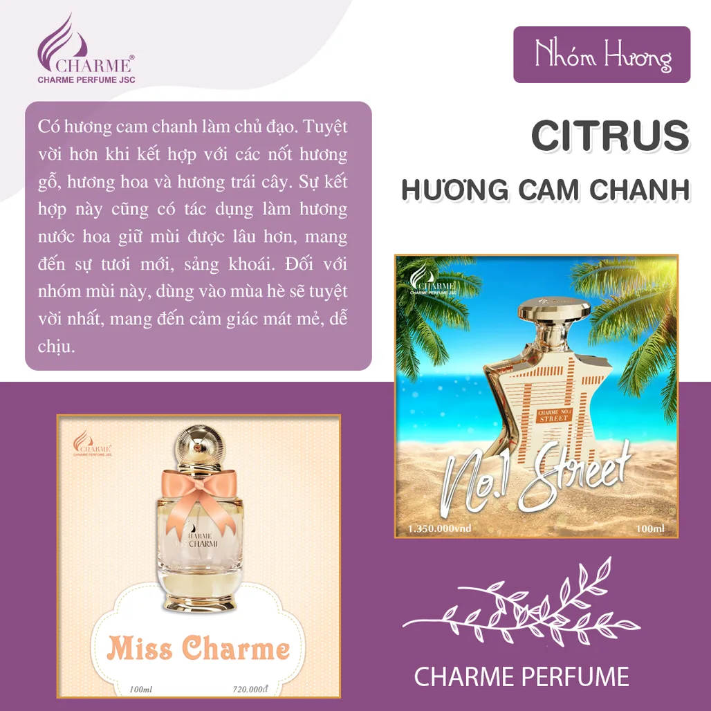 NHÓM HƯƠNG CƠ BẢN CỦA NƯỚC HOA