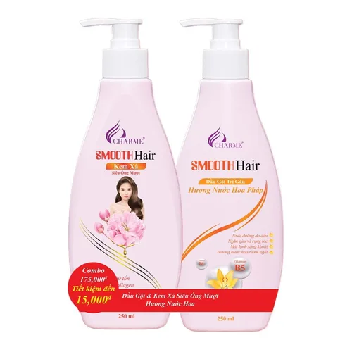 COMBO Dầu gội - Kem xả SMOOTH HAIR Trị Gàu 250ml)