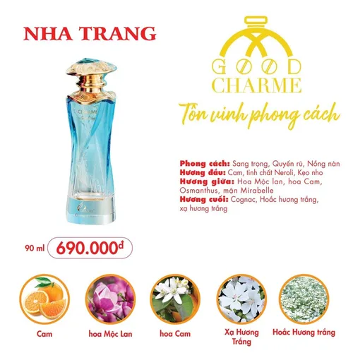 Nước Hoa Nữ Charme Nha Trang 90ml
