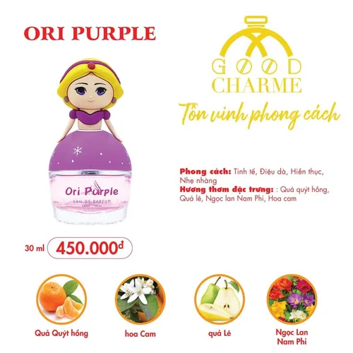 Nước Hoa Trẻ Em Charme Ori Purple 30ml