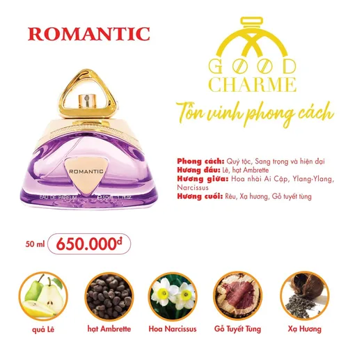 Nước Hoa Nữ Charme Romantic 50ml