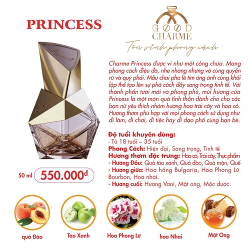 Nước Hoa Nữ Charme Princess 50ml