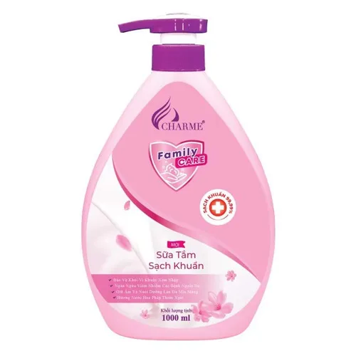 Sữa Tắm diệt khuẩn Charme Family Care 1000ml)