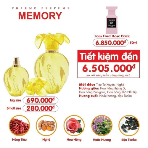 Nước Hoa Nữ Charme Memory 10ml