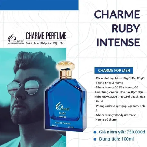 Nước hoa Nam Charme Ruby Intense 100ml