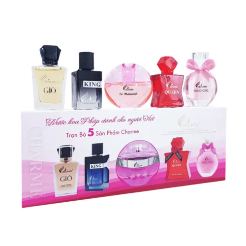 Bộ Set Nước Hoa Charme Mini (5 chai x 10ml))