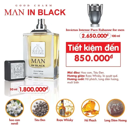 Nước Hoa Nam Good Charme Man In Black 50ml