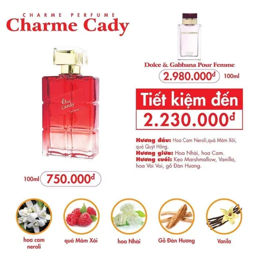 Nước Hoa Nữ Charme Candy 100ml