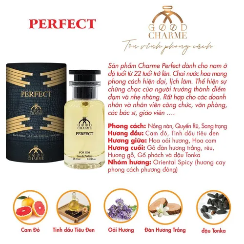 Nước Hoa Nam Good Charme Perfect 25ml
