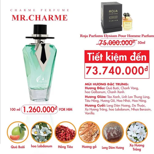 Nước Hoa Nam Charme Mr.Charme 100ml [Phiên Bản 2024]