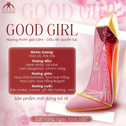 Nước Hoa Nữ Good Charme Good Girl 50ml [Phiên Bản Hồng 2025]