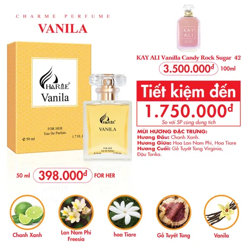 Nước hoa nữ Charme Vanila 50ml