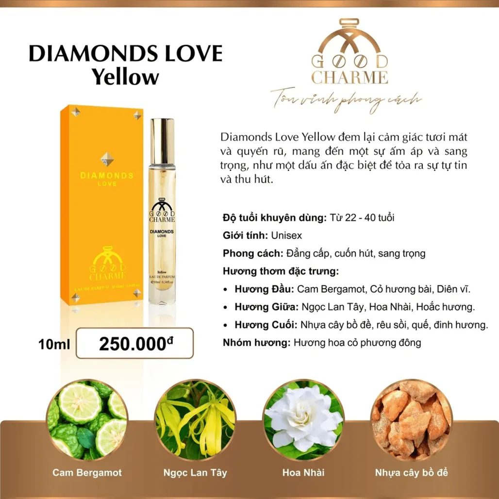 GoodCharme Diamonds Love Yellow 10ml