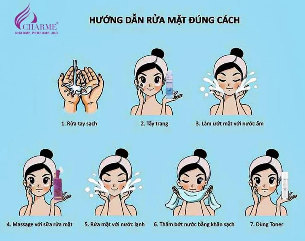 Học cách rửa mặt đúng cách cho làn da đẹp như sao Hàn