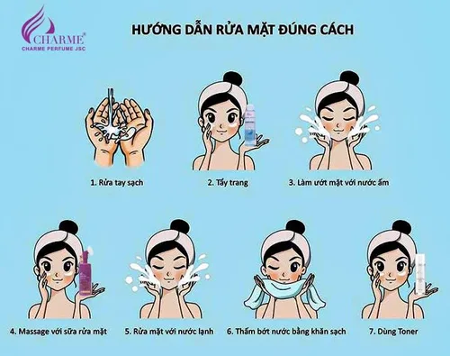 Học cách rửa mặt đúng cách cho làn da đẹp như sao Hàn