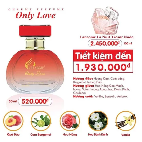 Nước hoa nữ Charme Only Love 50ml